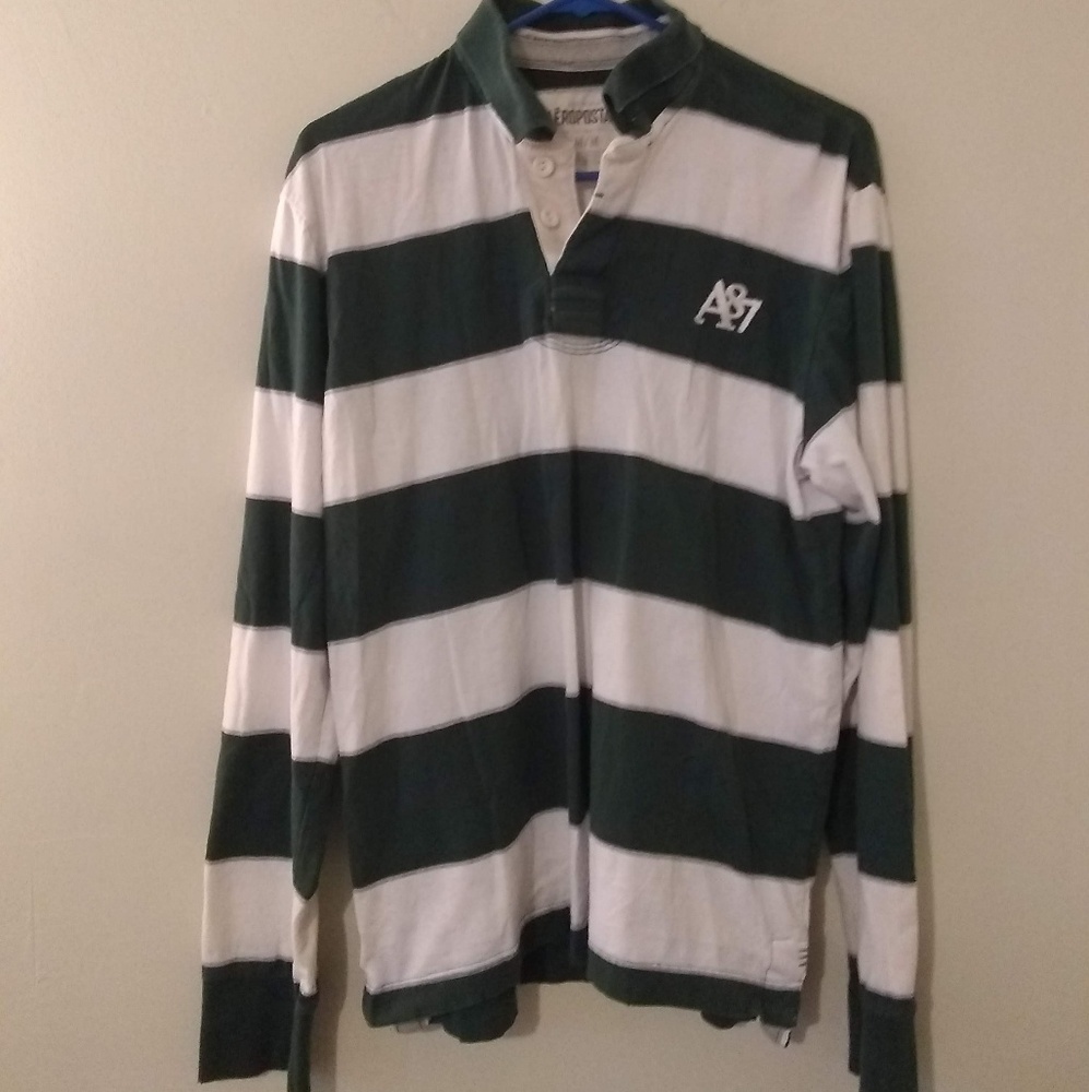 Aeropostale Striped Polo  Shirt - Picture 2 of 10